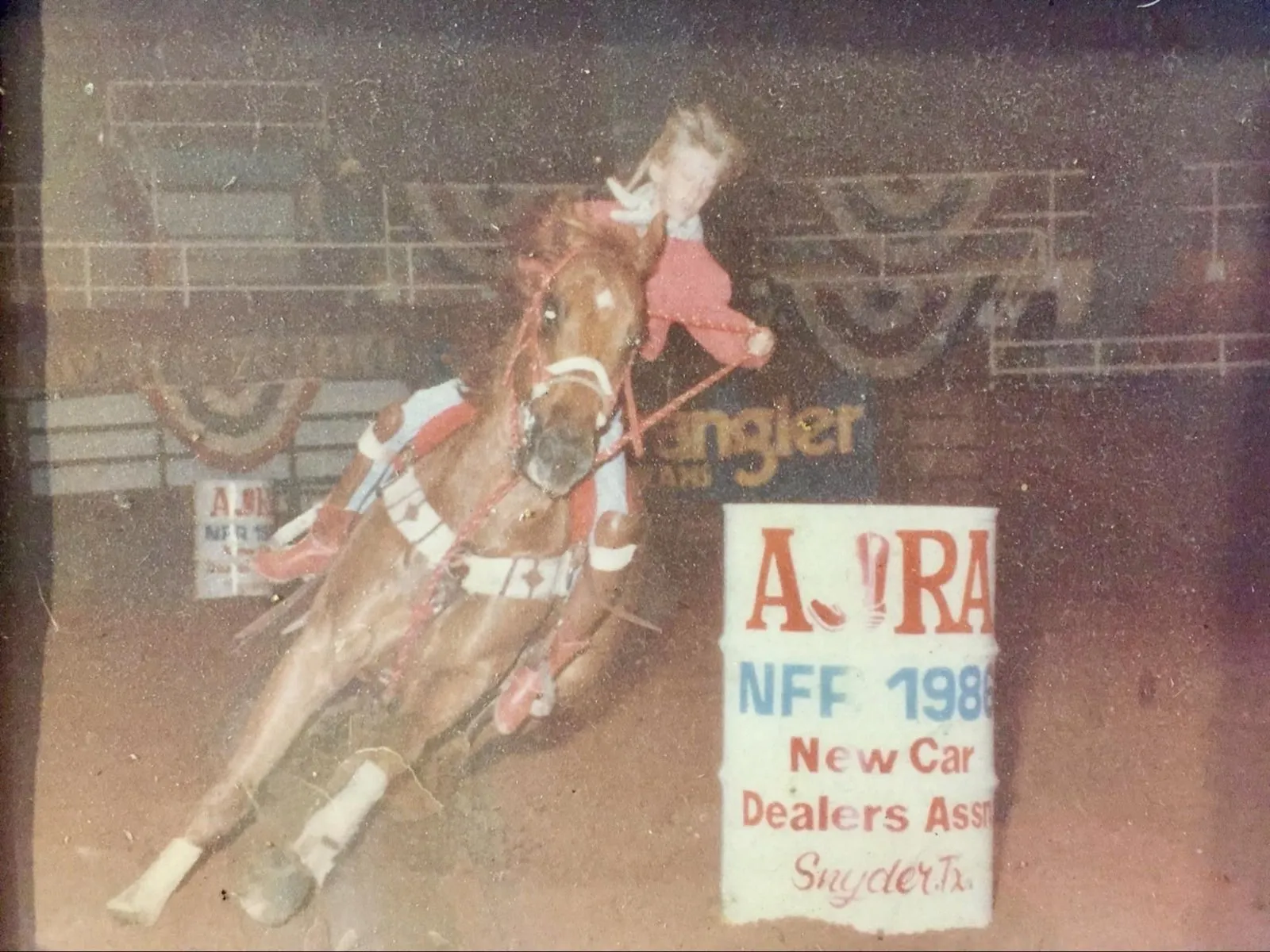 A young girl on her Quarter Horse — Kimber and Doc in 1986.