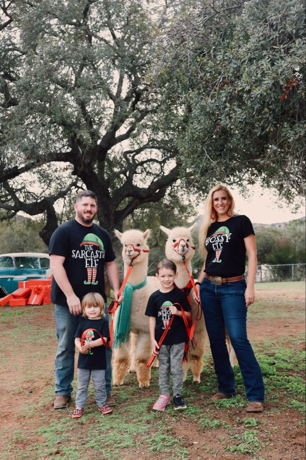 The founder, her husband Nick, and their sons Xavier and Apollo enjoying time at the sanctuary.