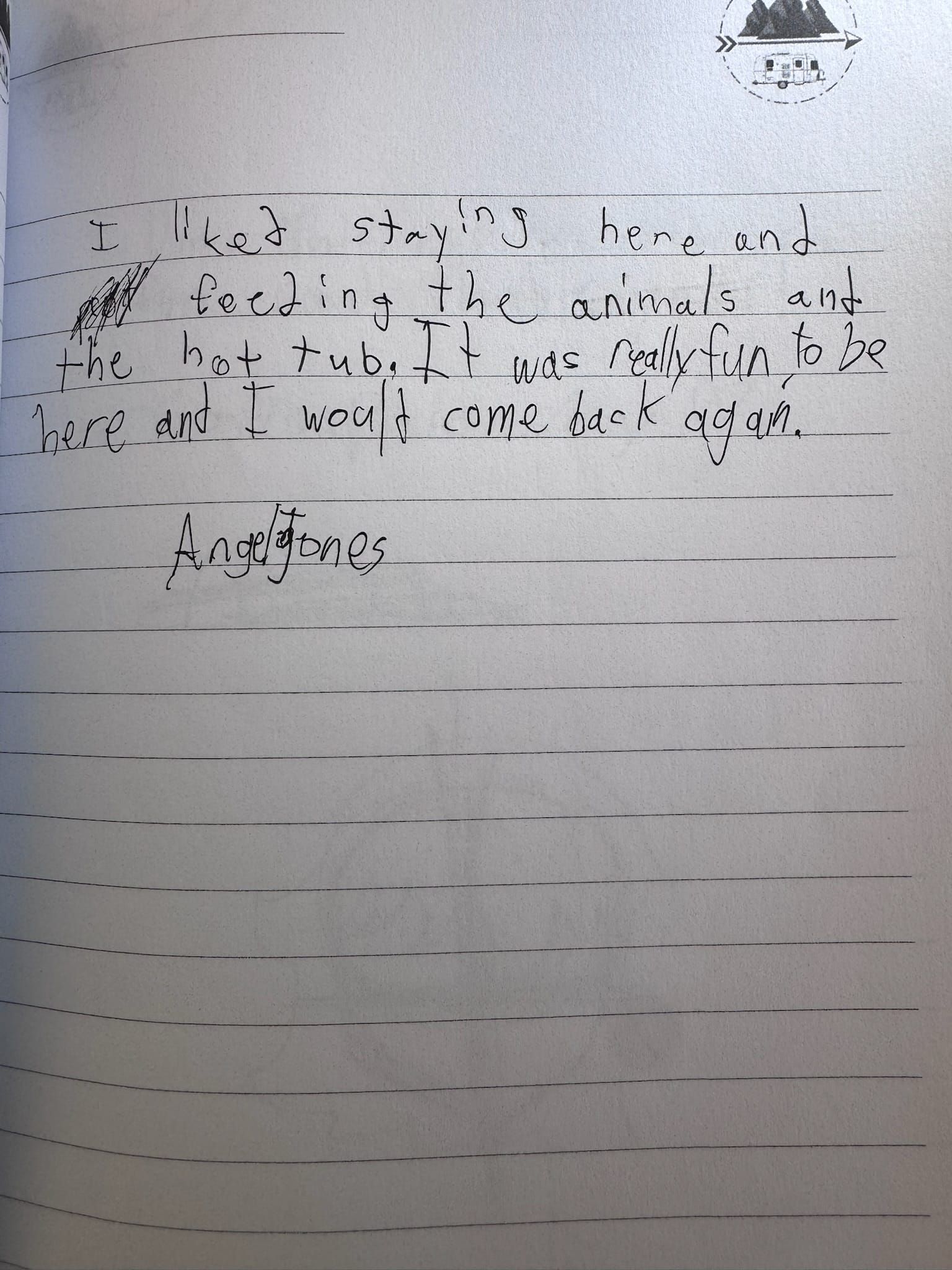 Handwritten guest book page 3580