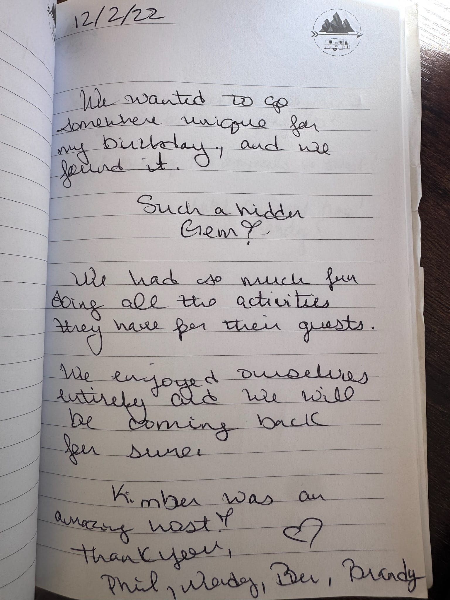 Handwritten guest book page 3589