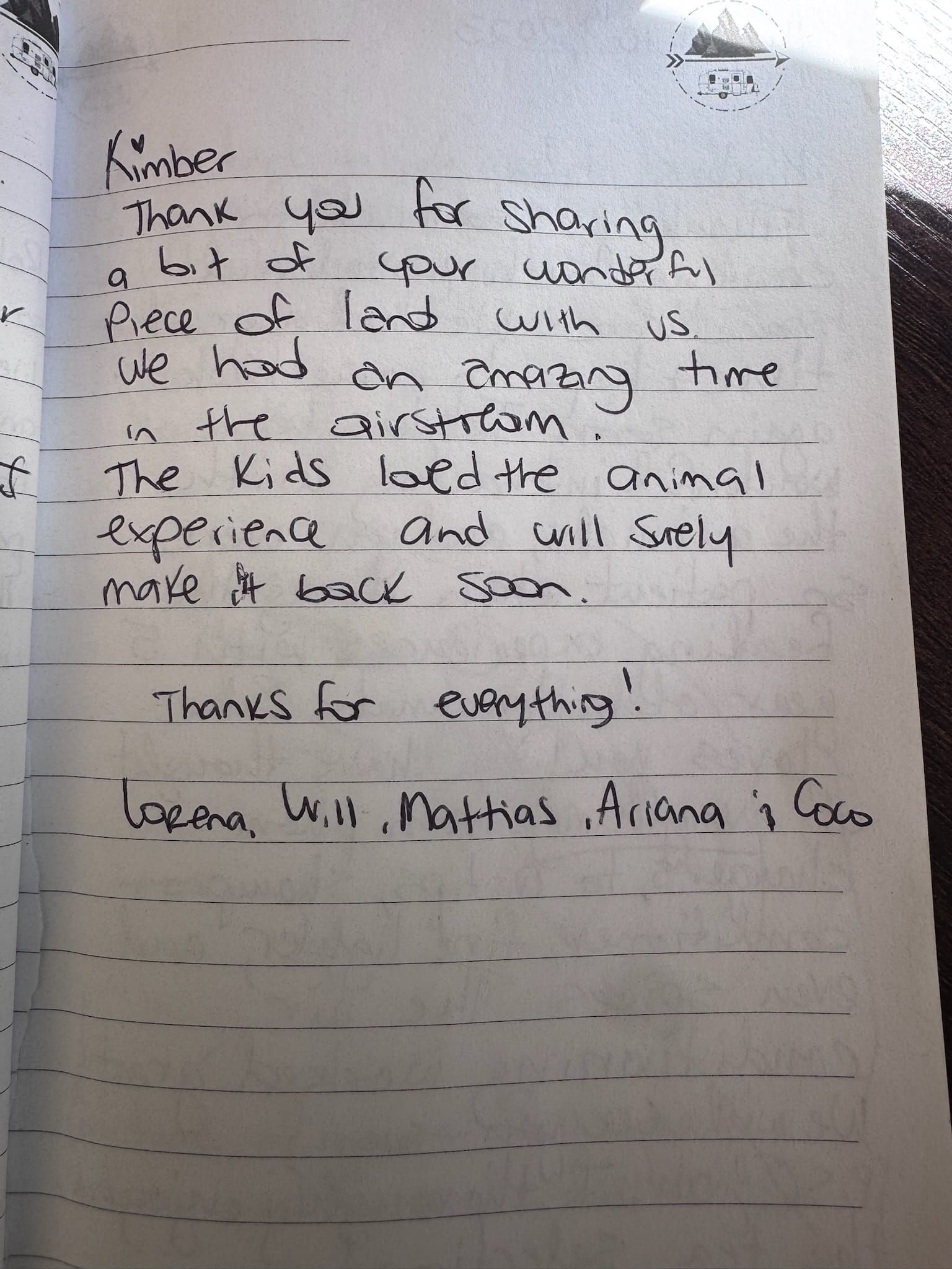 Handwritten guest book page 3603