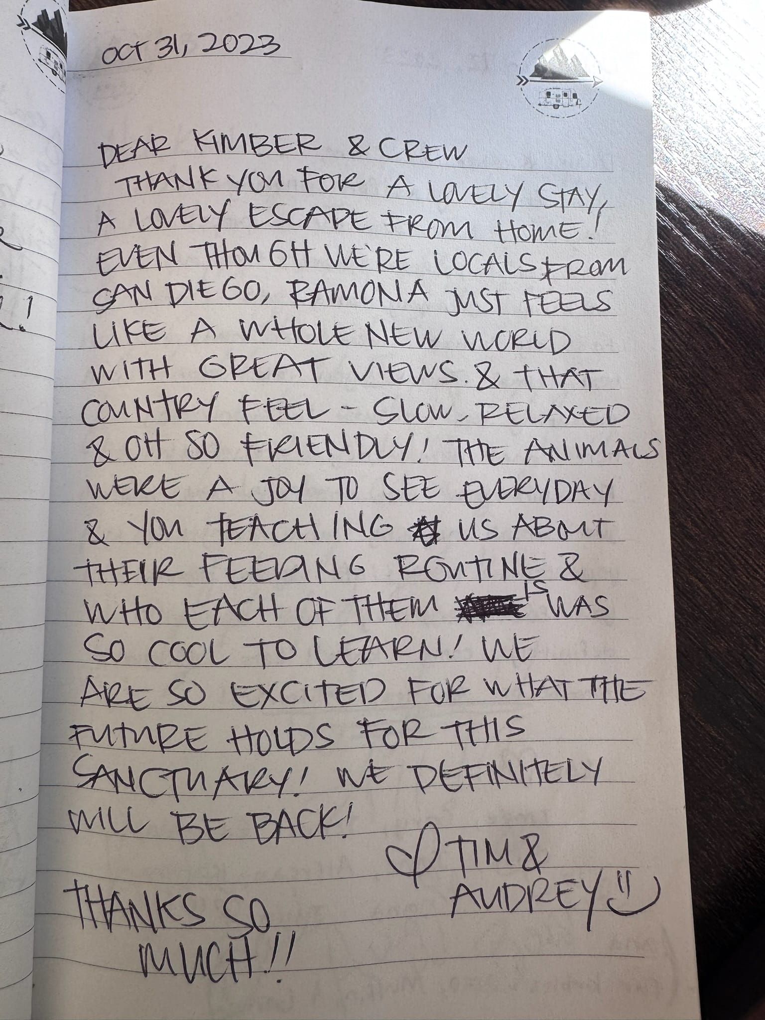 Handwritten guest book page 3606