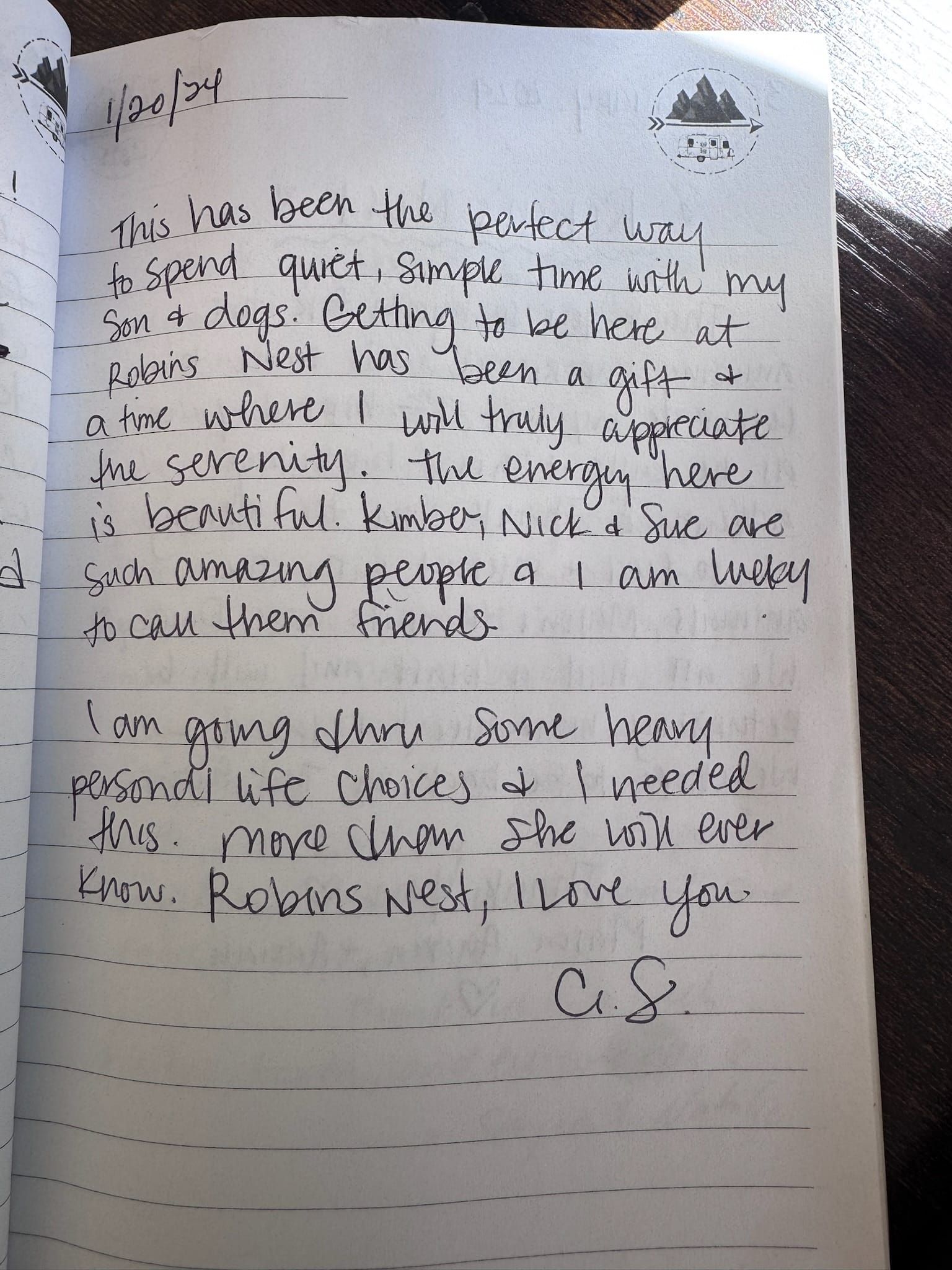 Handwritten guest book page 3611