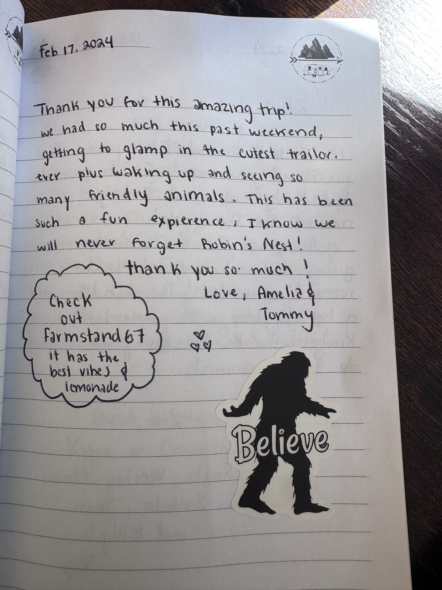 Handwritten guest book page 3614