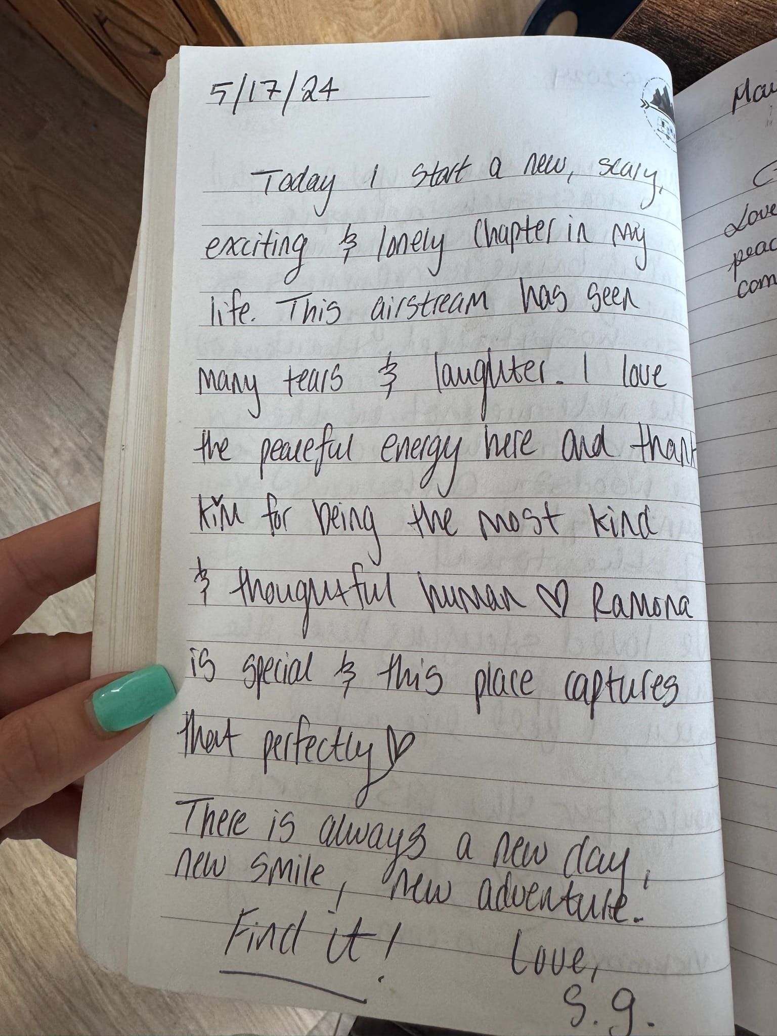 Handwritten guest book page 3621
