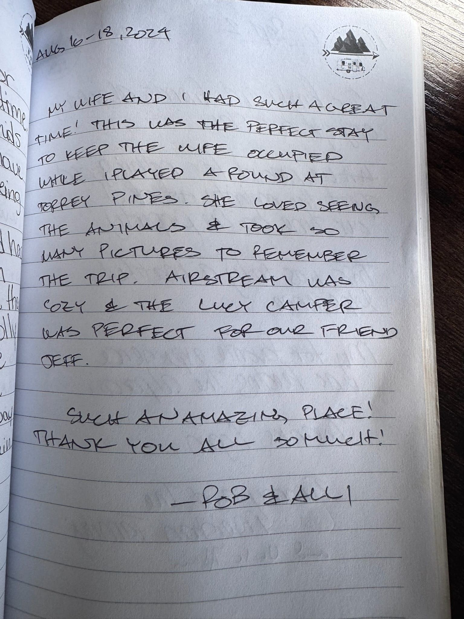 Handwritten guest book page 3631