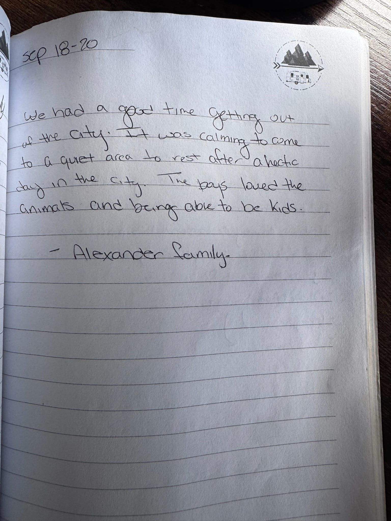 Handwritten guest book page 3633