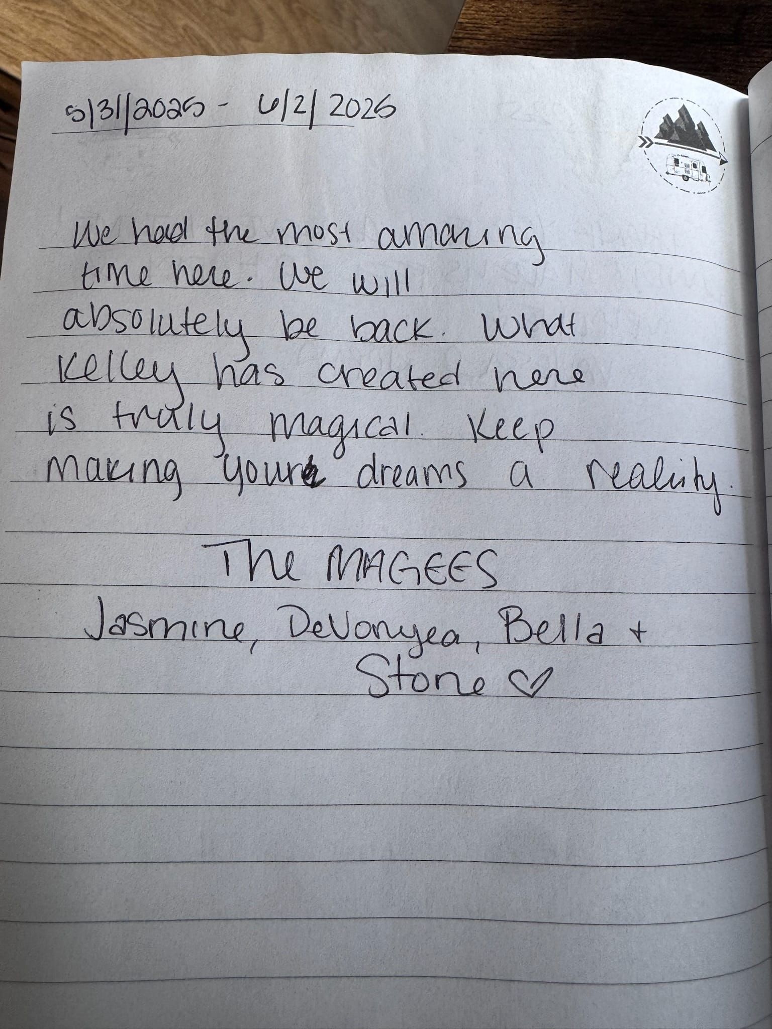 Handwritten guest book page 3649