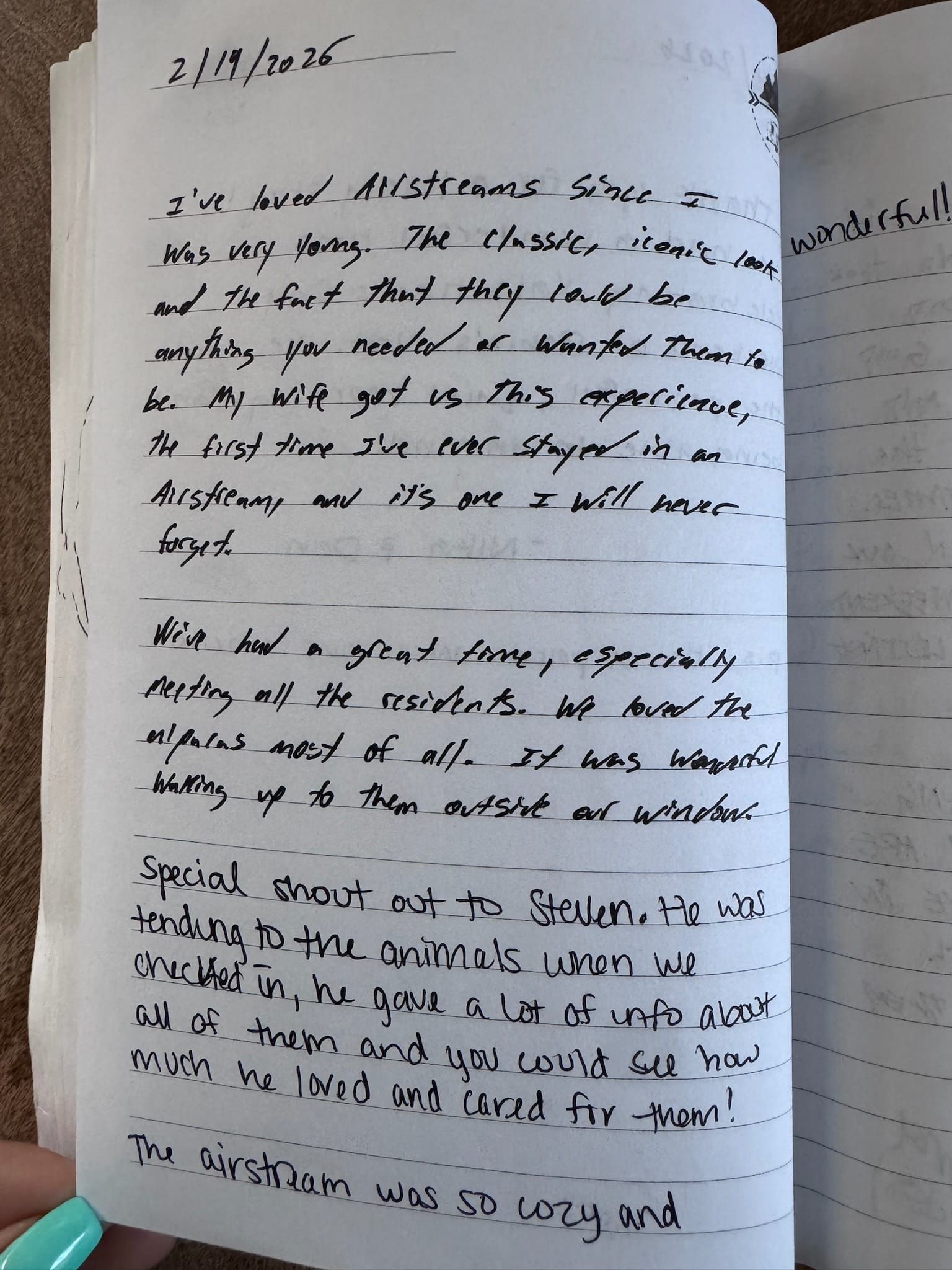 Handwritten guest book page 3665