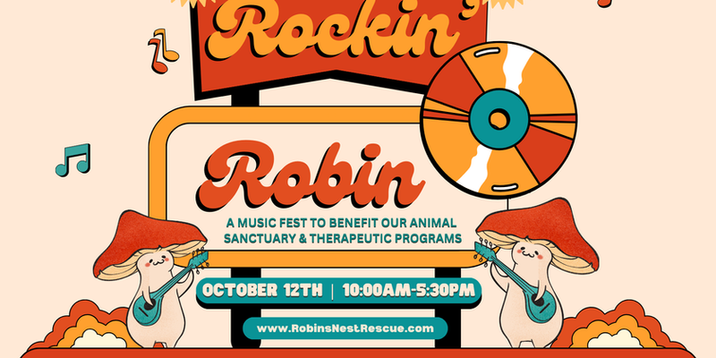 Rockin' Robin Music Fest promotional graphic for the October 12, 2025 event
